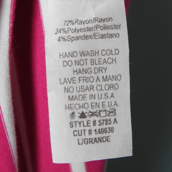 Promesa Womens Size Large Maxi Skirt Stretch Spandex Striped Pink and White - Picture 5 of 5